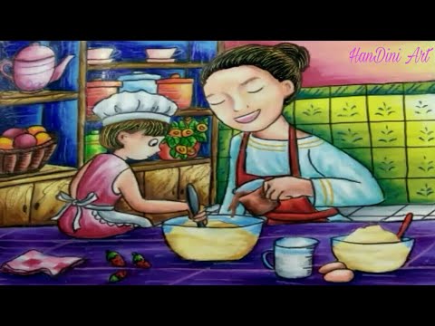 Detail Gambar Kartun Ibu Sedang Memasak Nomer 43