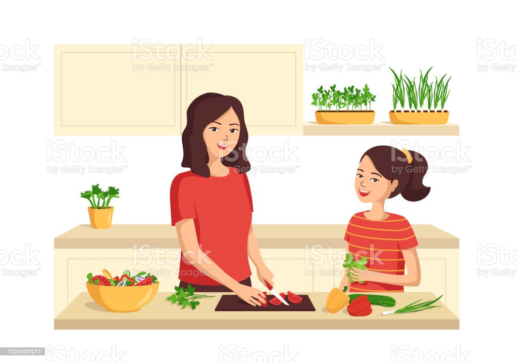 Detail Gambar Kartun Ibu Sedang Memasak Nomer 52