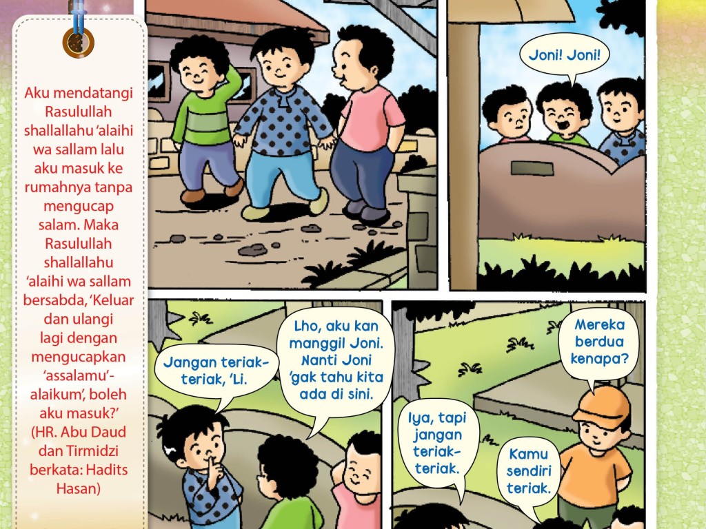 Detail Gambar Kartun Islami Bertamu Nomer 2