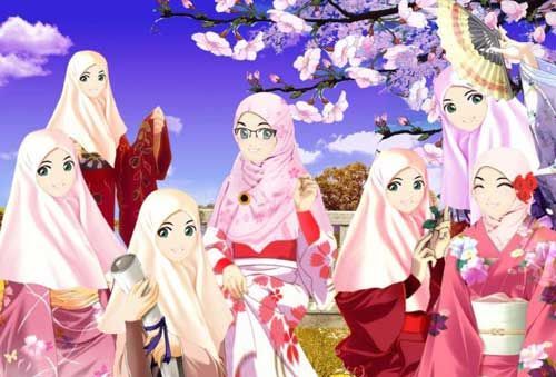 Detail Gambar Kartun Jepang Muslimah Nomer 2