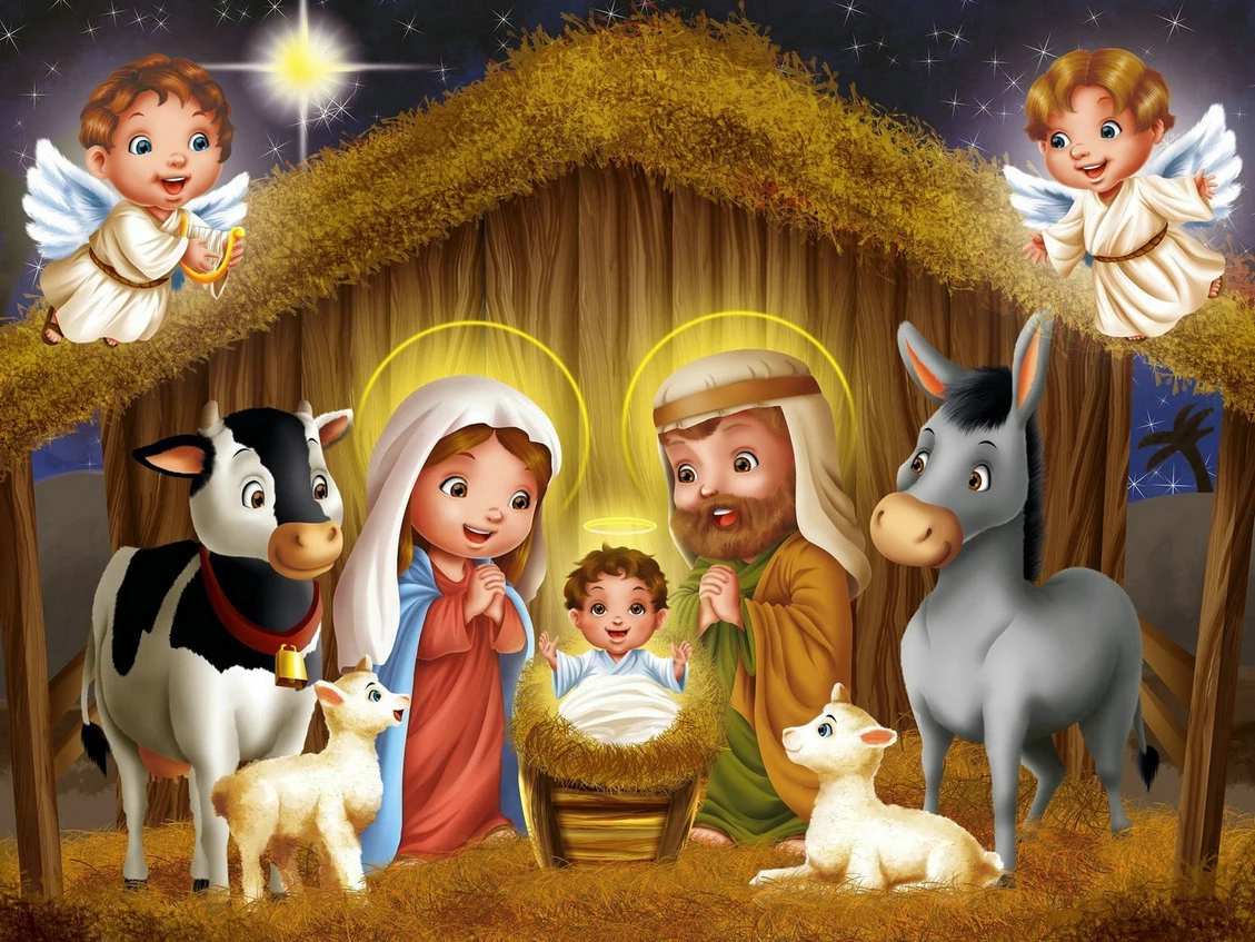 Detail Gambar Kartun Kelahiran Yesus Nomer 7