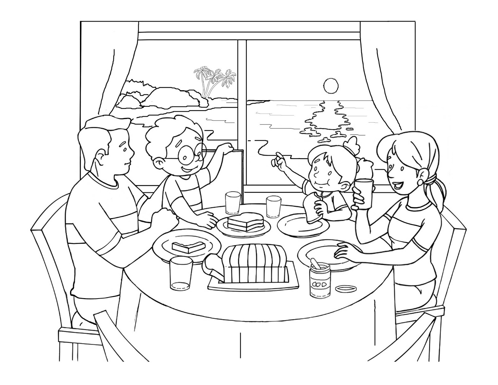Detail Gambar Kartun Keluarga Hitam Putih Nomer 28
