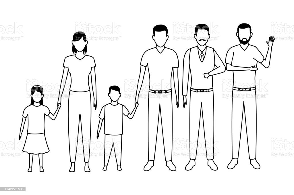Detail Gambar Kartun Keluarga Hitam Putih Nomer 42