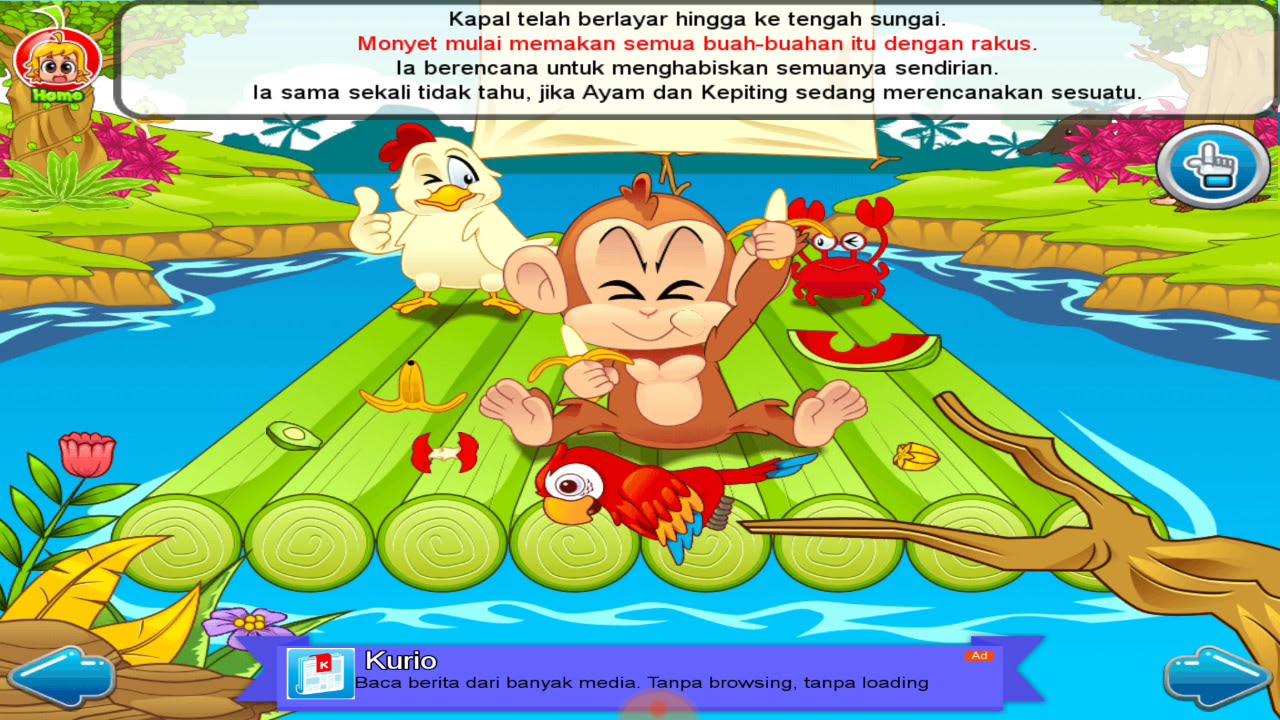 Detail Gambar Kartun Kera Dan Ayam Nomer 22