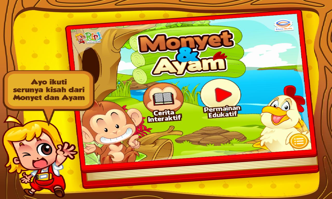 Detail Gambar Kartun Kera Dan Ayam Nomer 23