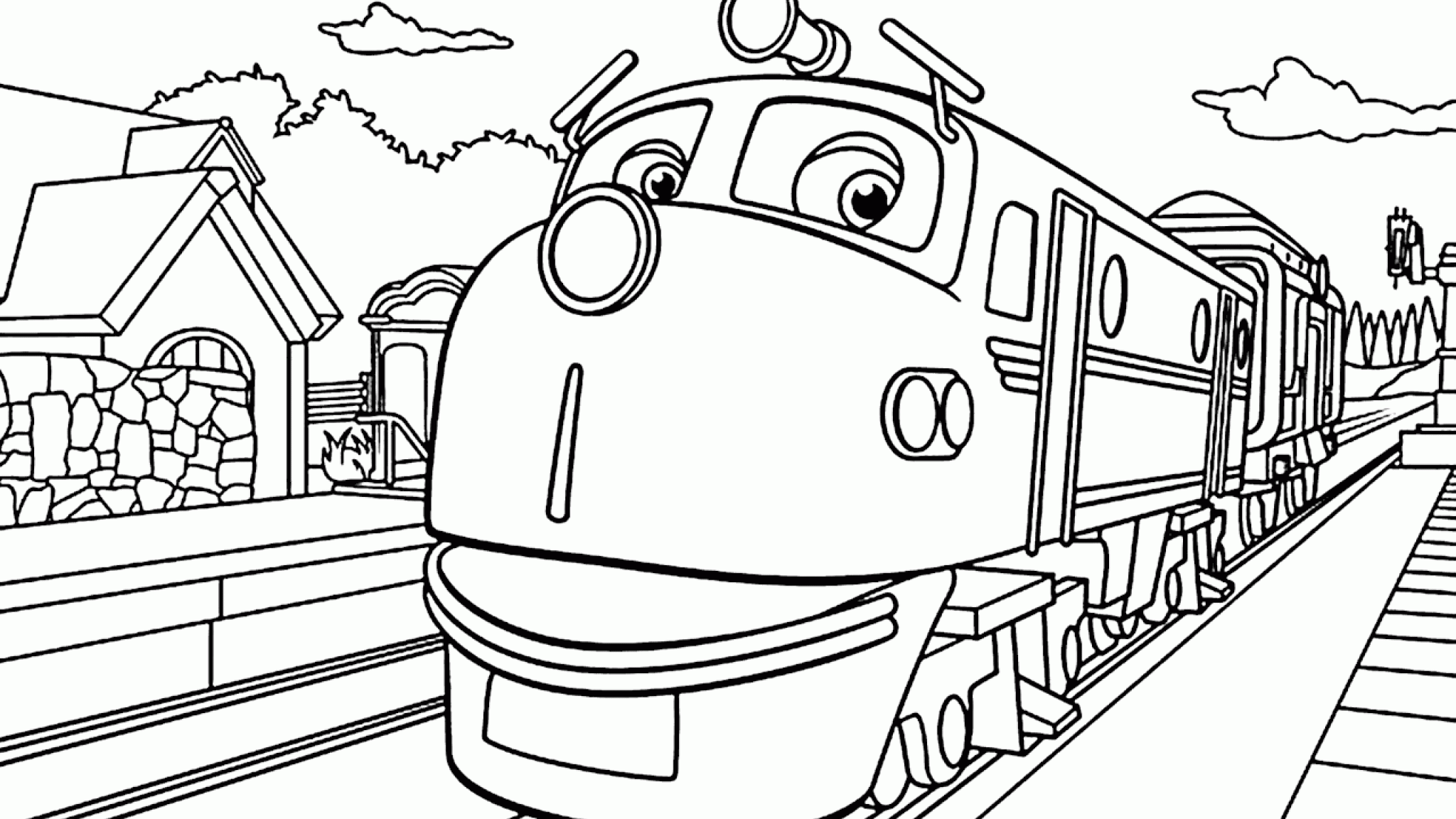 Detail Gambar Kartun Kereta Api Mewarnai Nomer 15