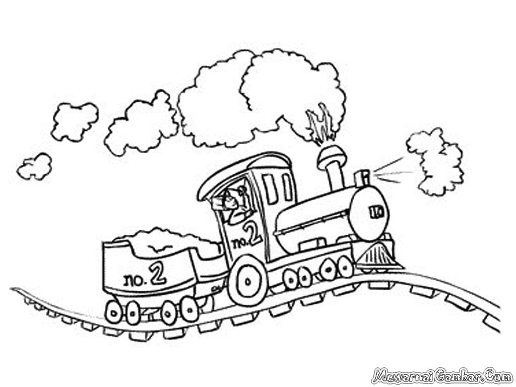 Detail Gambar Kartun Kereta Api Mewarnai Nomer 24