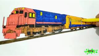 Detail Gambar Kartun Kereta Api Mewarnai Nomer 36