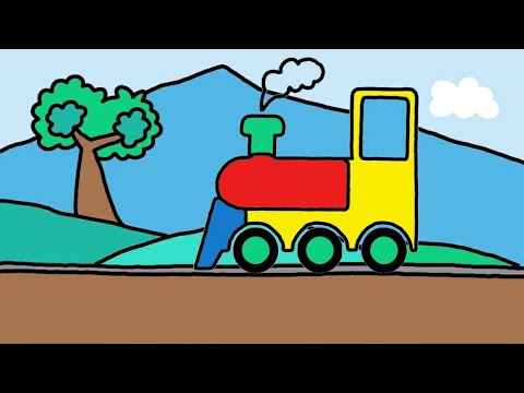 Detail Gambar Kartun Kereta Api Mewarnai Nomer 43