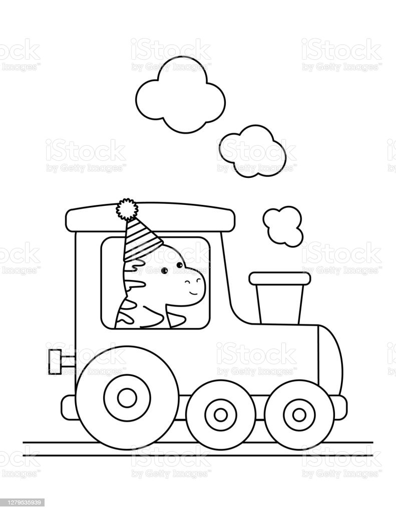 Detail Gambar Kartun Kereta Api Mewarnai Nomer 49