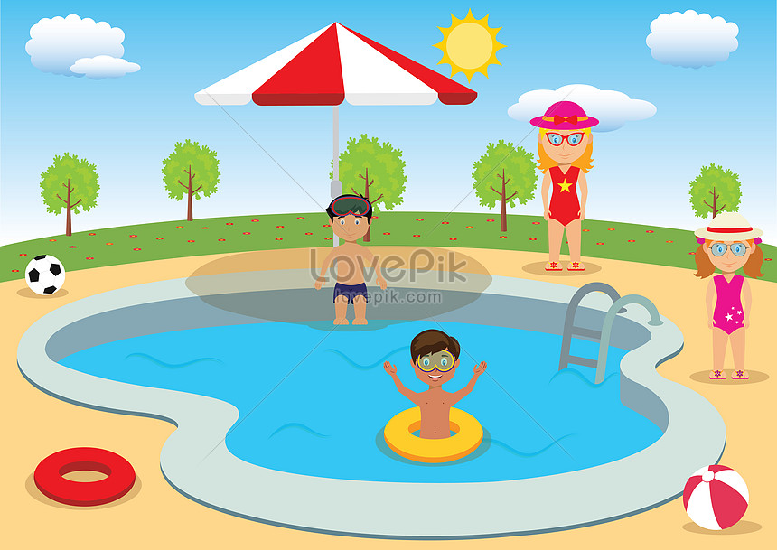 Detail Gambar Kartun Kolam Renang Nomer 4