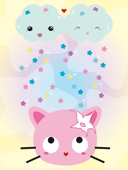 Detail Gambar Kartun Kucing Warna Pink Nomer 42
