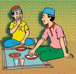 Detail Gambar Kartun Makan Dengan Tangan Kanan Nomer 12