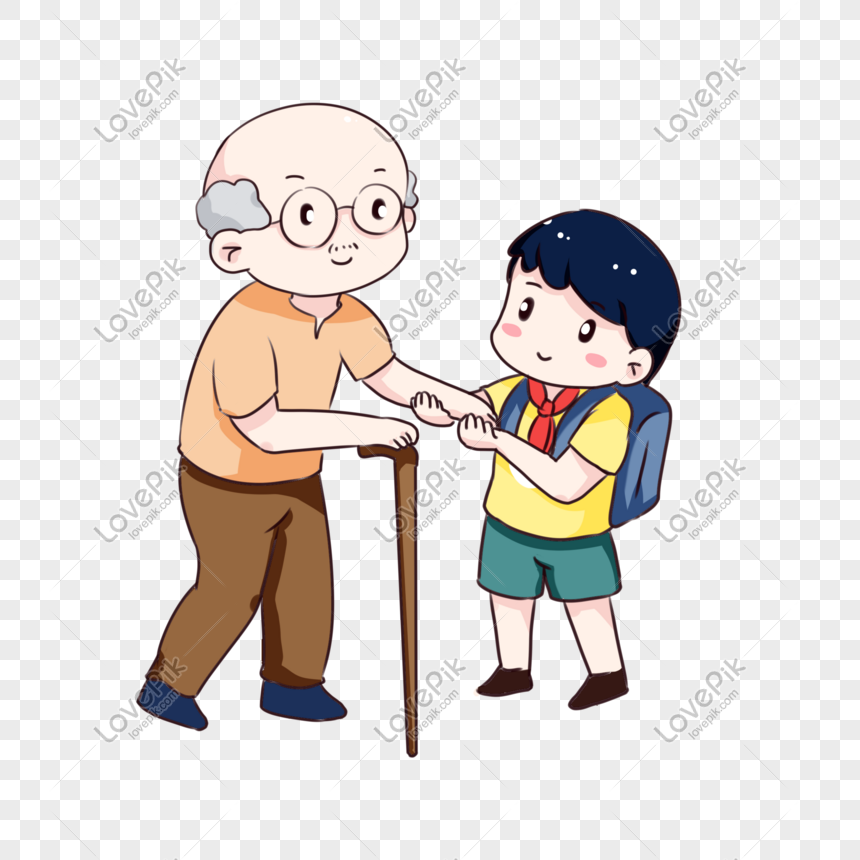 Detail Gambar Kartun Membantu Orang Tua Nomer 3