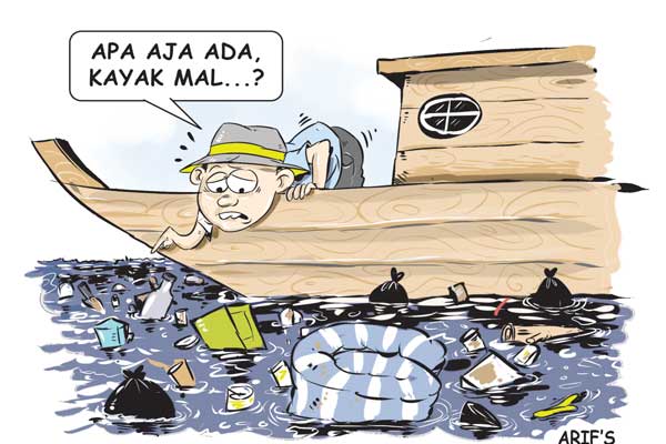 Detail Gambar Kartun Membuang Sampah Di Sungai Nomer 22