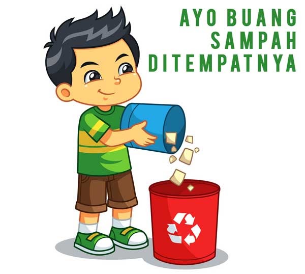 Detail Gambar Kartun Membuang Sampah Pada Tempatnya Nomer 28