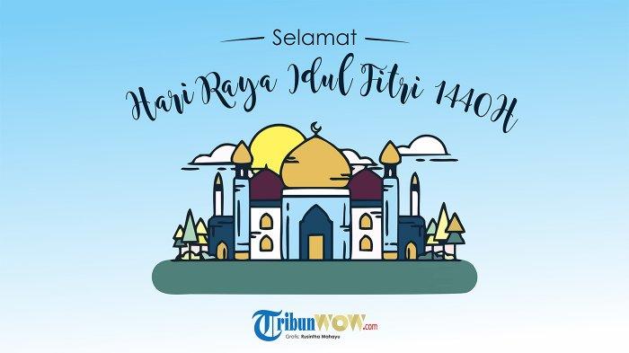 Detail Gambar Kartun Mengucapkan Selamat Hari Raya Idul Fitri Nomer 24