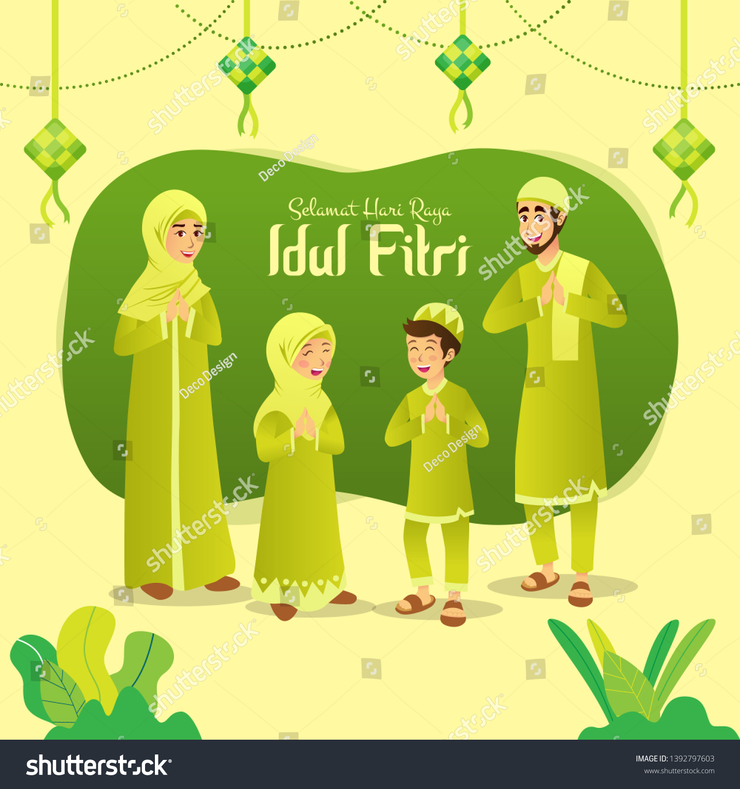 Detail Gambar Kartun Mengucapkan Selamat Hari Raya Idul Fitri Nomer 53