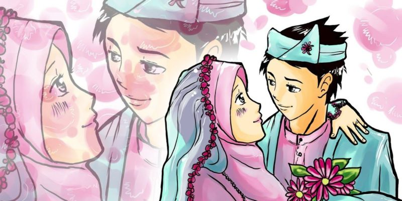 Detail Gambar Kartun Menikah Islami Nomer 58