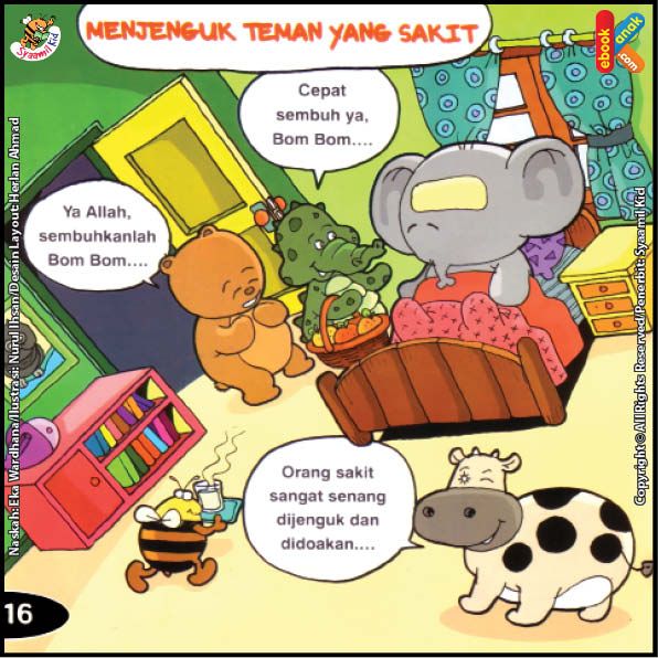 Detail Gambar Kartun Menjenguk Teman Sakit Nomer 13