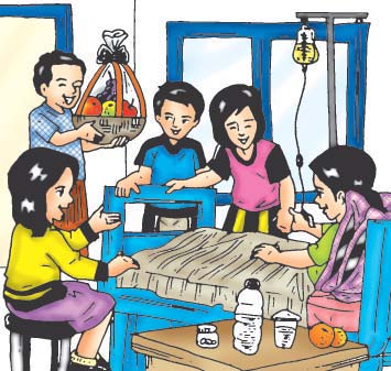 Detail Gambar Kartun Menjenguk Teman Sakit Nomer 48