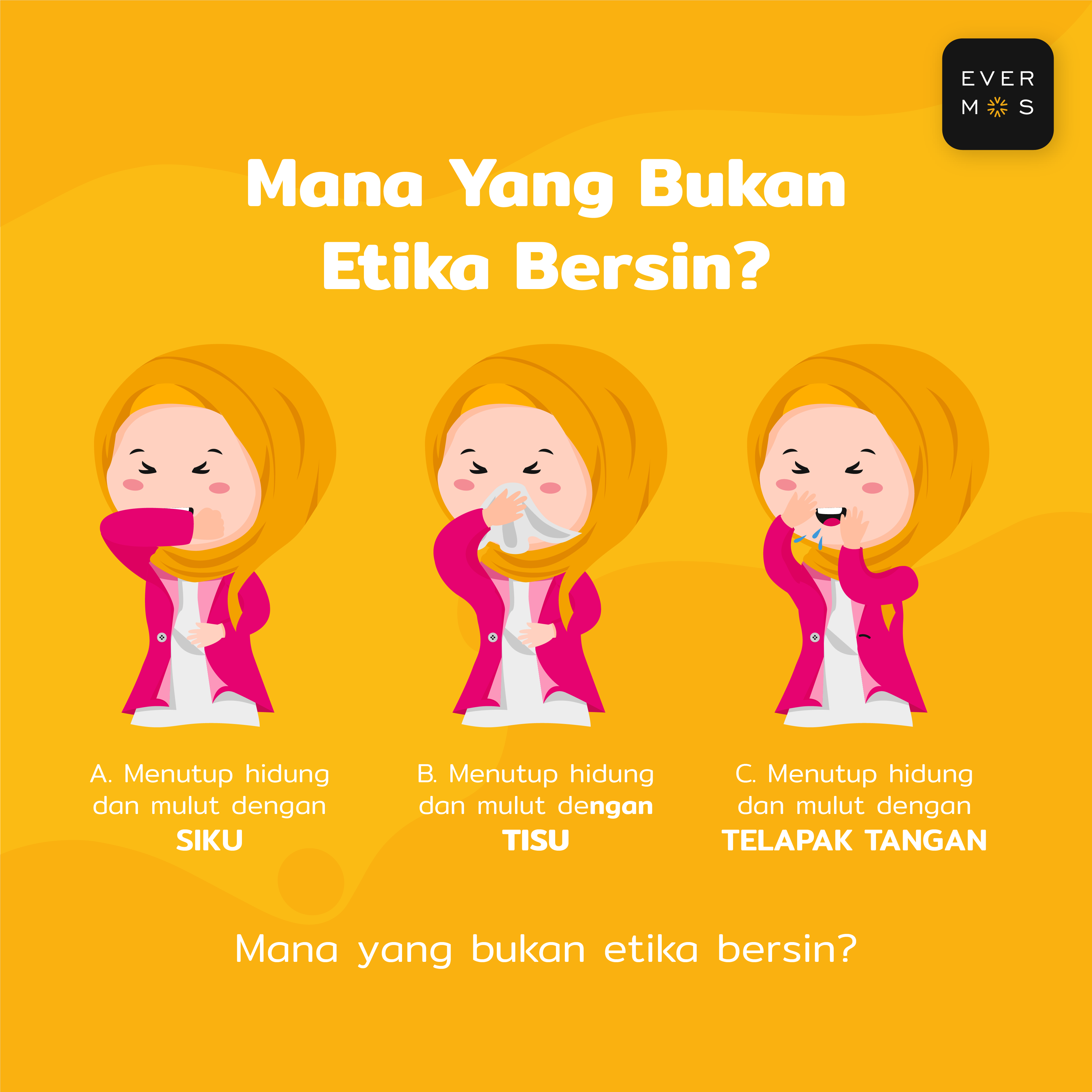 Detail Gambar Kartun Menutup Mulut Dan Hidung Saat Bersin Nomer 47