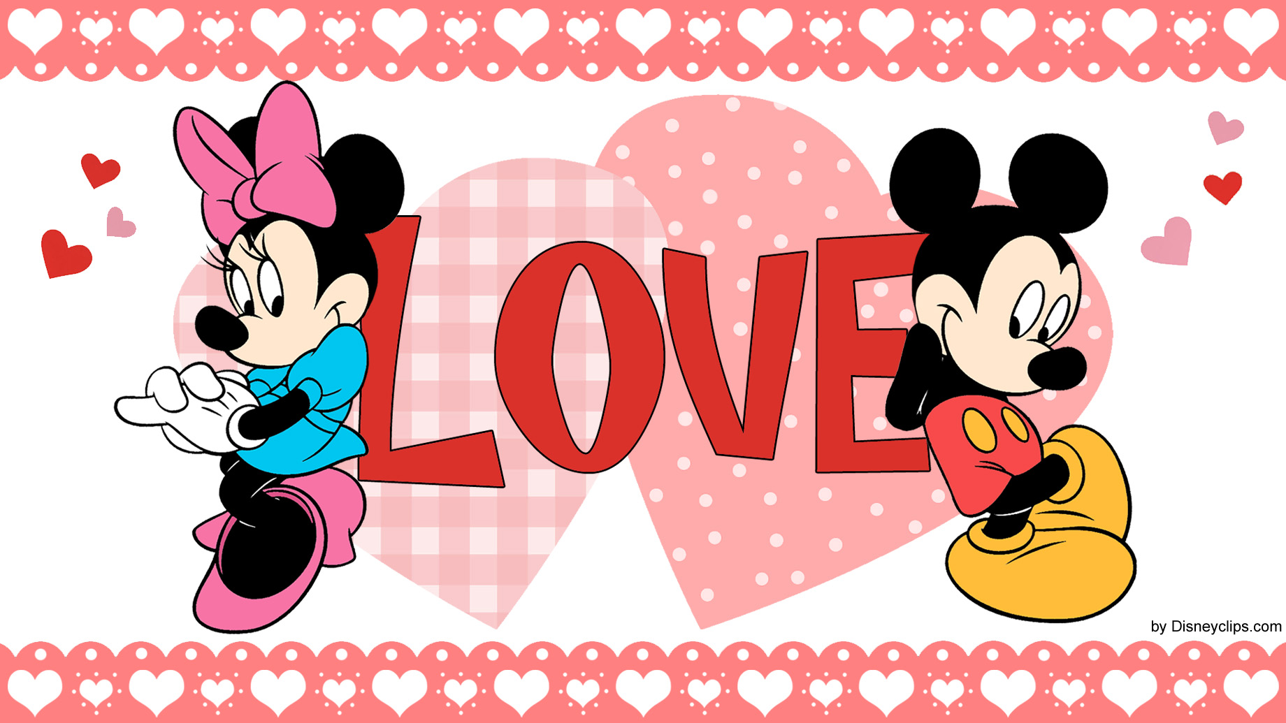 Detail Gambar Kartun Minnie Mouse Megang Love Nomer 17