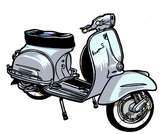 Detail Gambar Kartun Motor Vespa Nomer 38