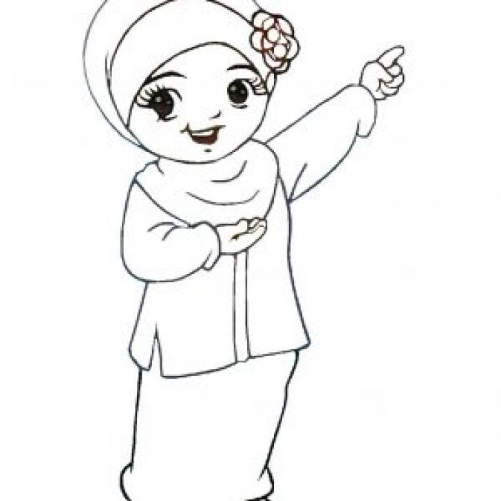 Detail Gambar Kartun Muslim Hitam Putih Nomer 4