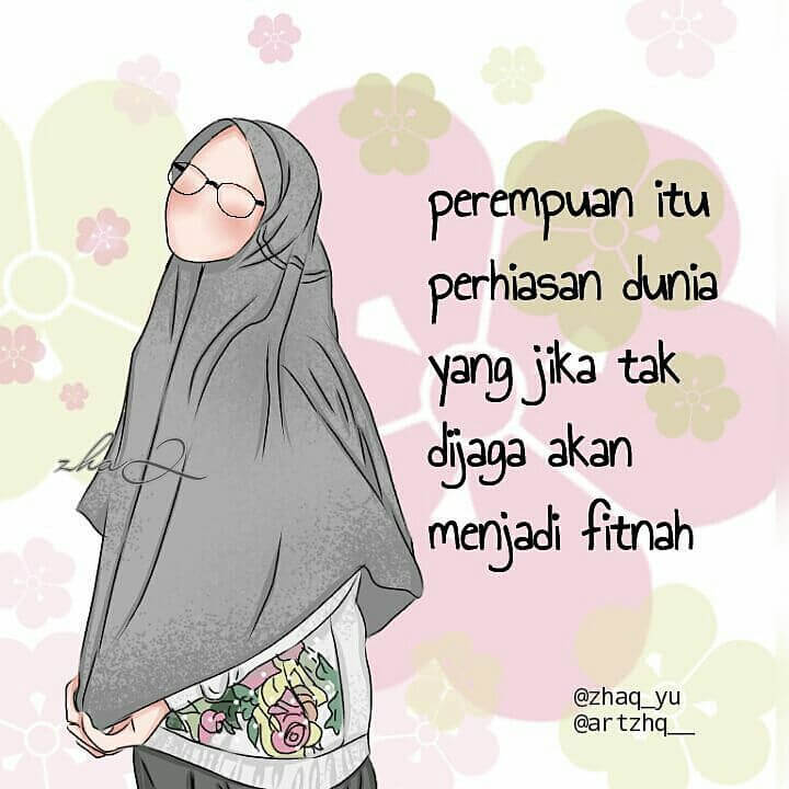 Detail Gambar Kartun Muslim Perempuan Nomer 39