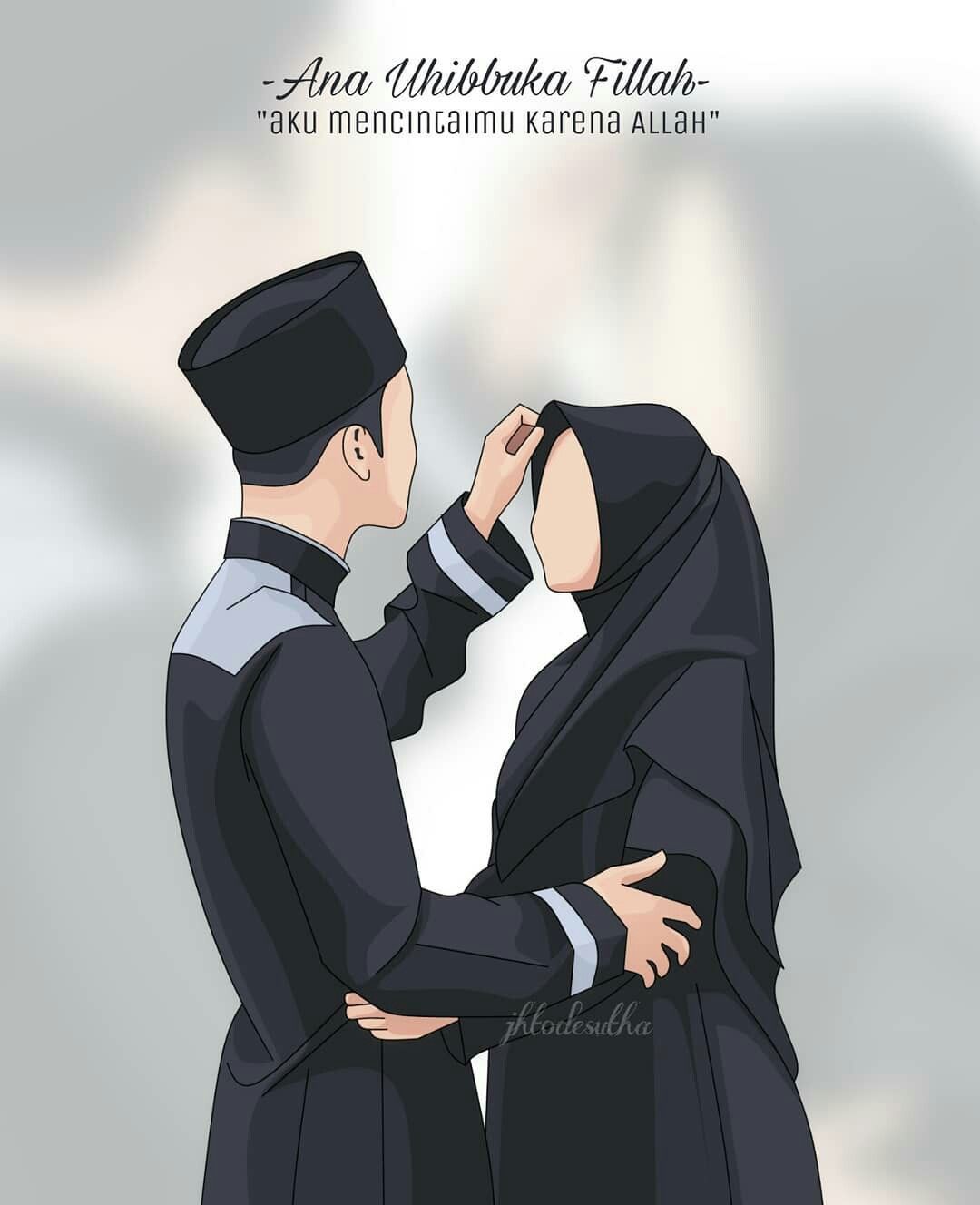 Detail Gambar Kartun Muslim Romantis Nomer 5