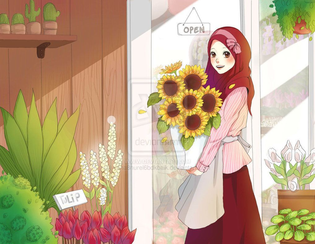 Detail Gambar Kartun Muslimah Adik Dan Kakak Nomer 2