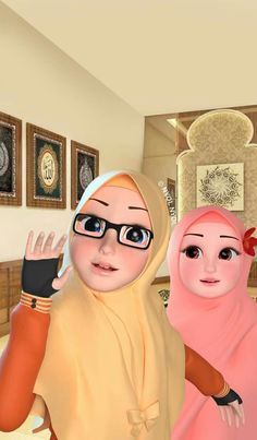 Detail Gambar Kartun Muslimah Adik Dan Kakak Nomer 30