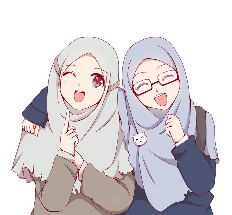 Detail Gambar Kartun Muslimah Adik Laki Laki Dan Kakak Perempuan Nomer 6