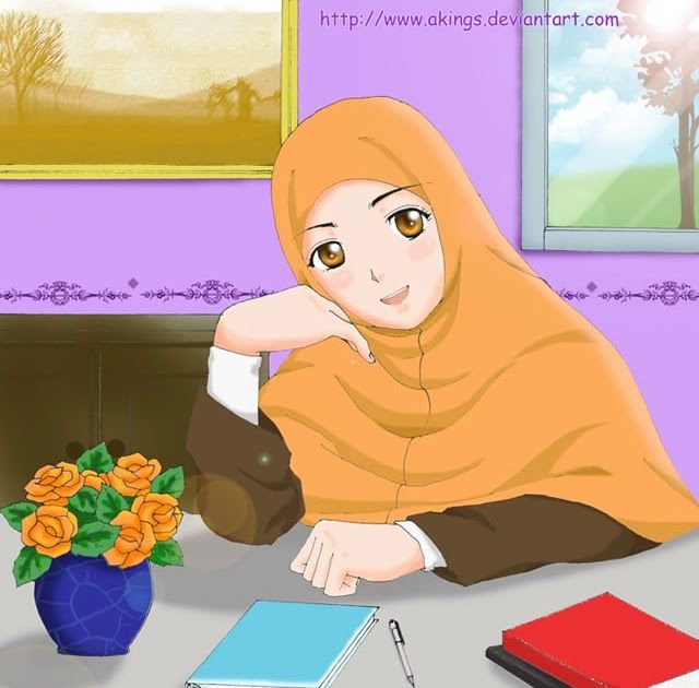 Gambar Kartun Muslimah Belajar - KibrisPDR