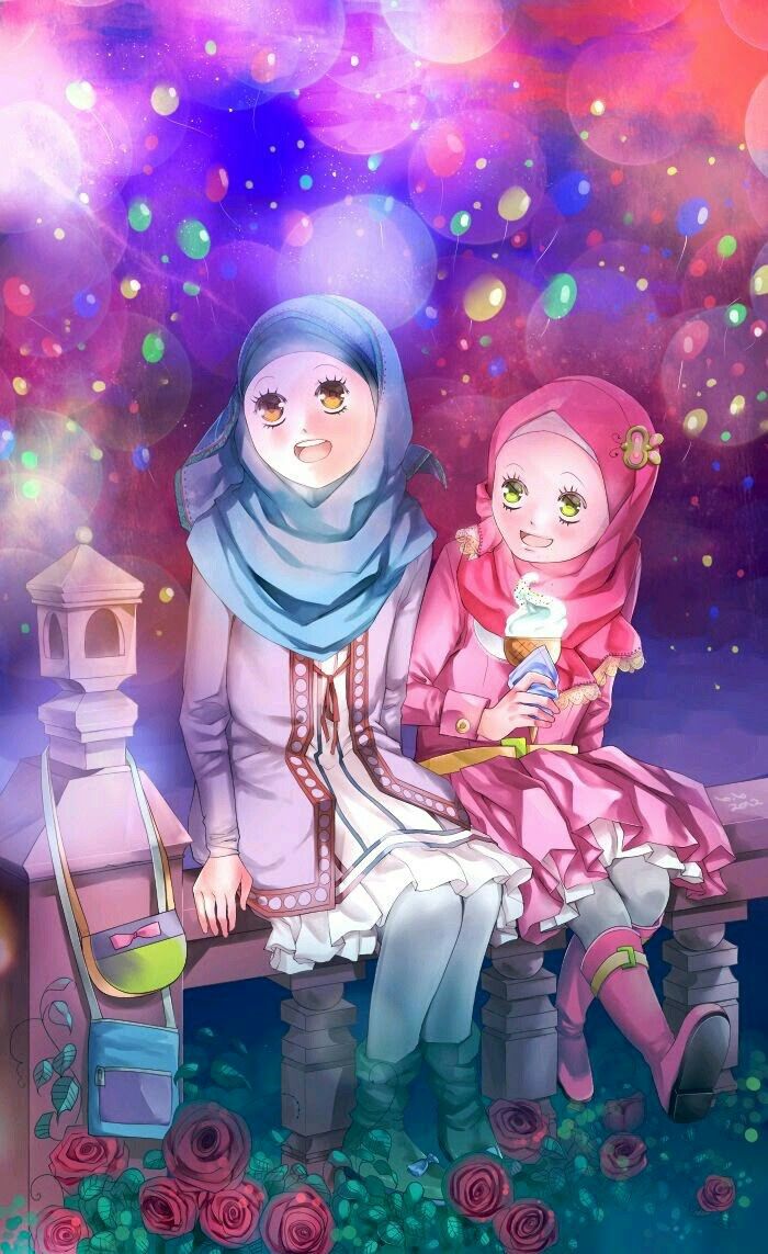 Detail Gambar Kartun Muslimah Best Friend Forever Nomer 12