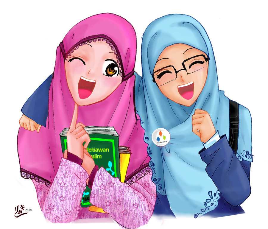 Detail Gambar Kartun Muslimah Best Friend Forever Nomer 13