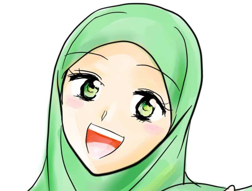 Detail Gambar Kartun Muslimah Ceria Nomer 5