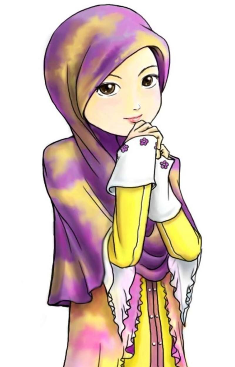 Detail Gambar Kartun Muslimah Ceria Nomer 9