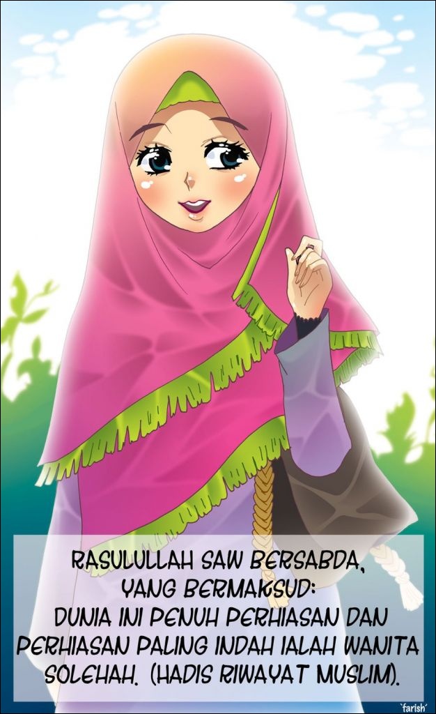 Detail Gambar Kartun Muslimah Dengan Kata Kata Nomer 19