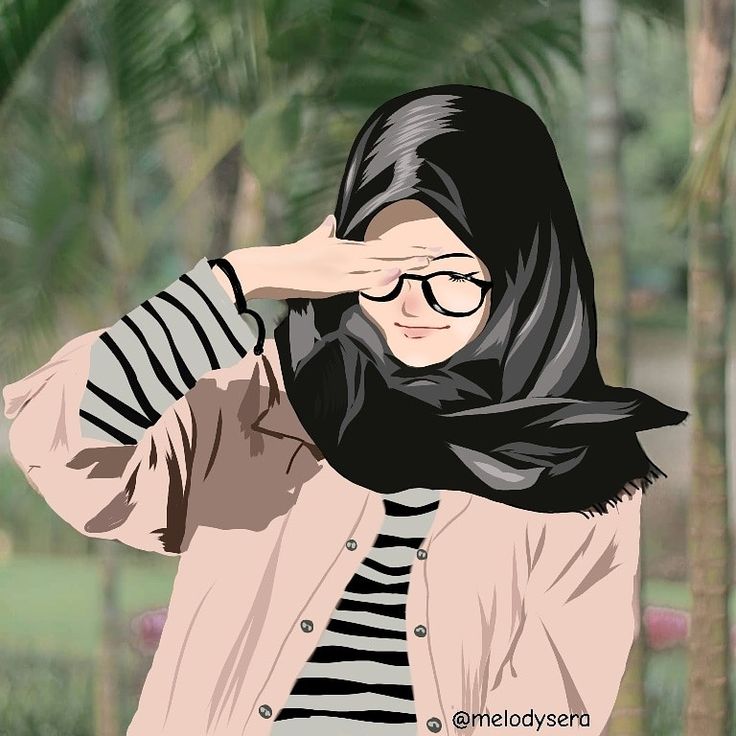 Detail Gambar Kartun Muslimah Dewasa Bercadar Nomer 19