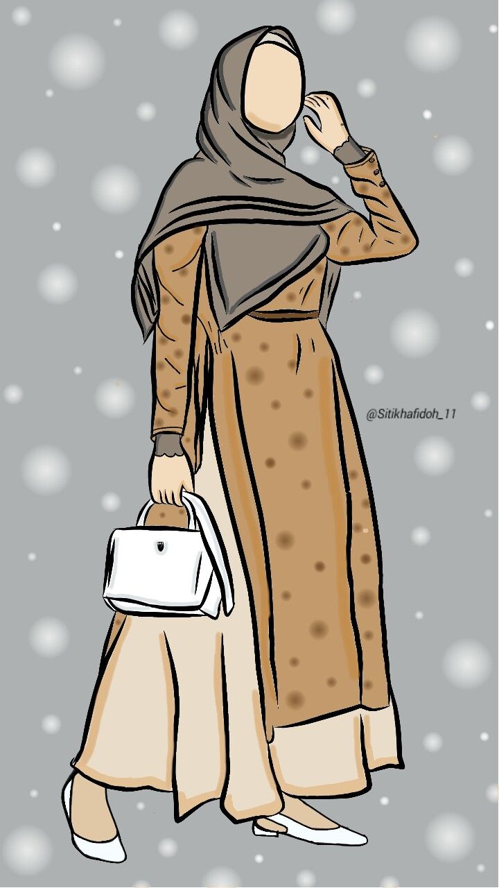 Detail Gambar Kartun Muslimah Dres Tanpa Kerudung Nomer 37