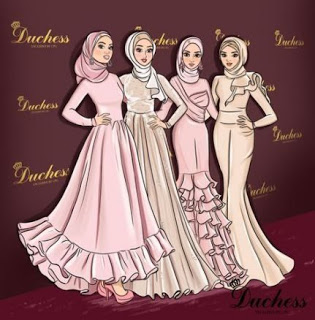 Detail Gambar Kartun Muslimah Dres Tanpa Kerudung Nomer 40