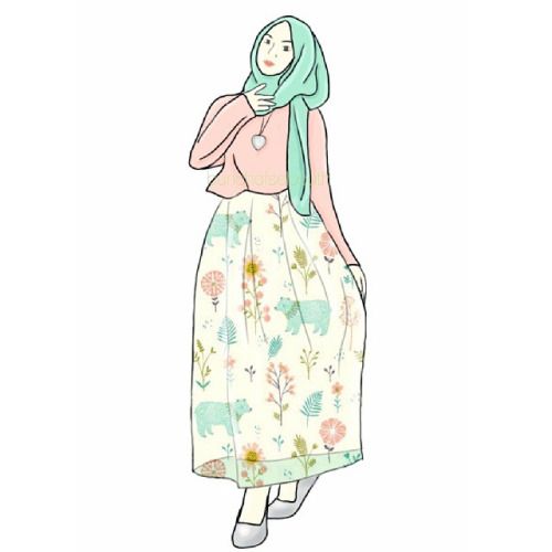 Detail Gambar Kartun Muslimah Dres Tanpa Kerudung Nomer 42
