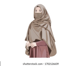 Detail Gambar Kartun Muslimah Dres Tanpa Kerudung Nomer 50