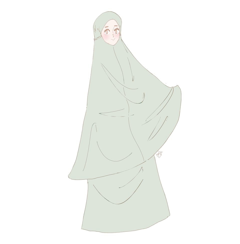 Detail Gambar Kartun Muslimah Dres Tanpa Kerudung Nomer 57