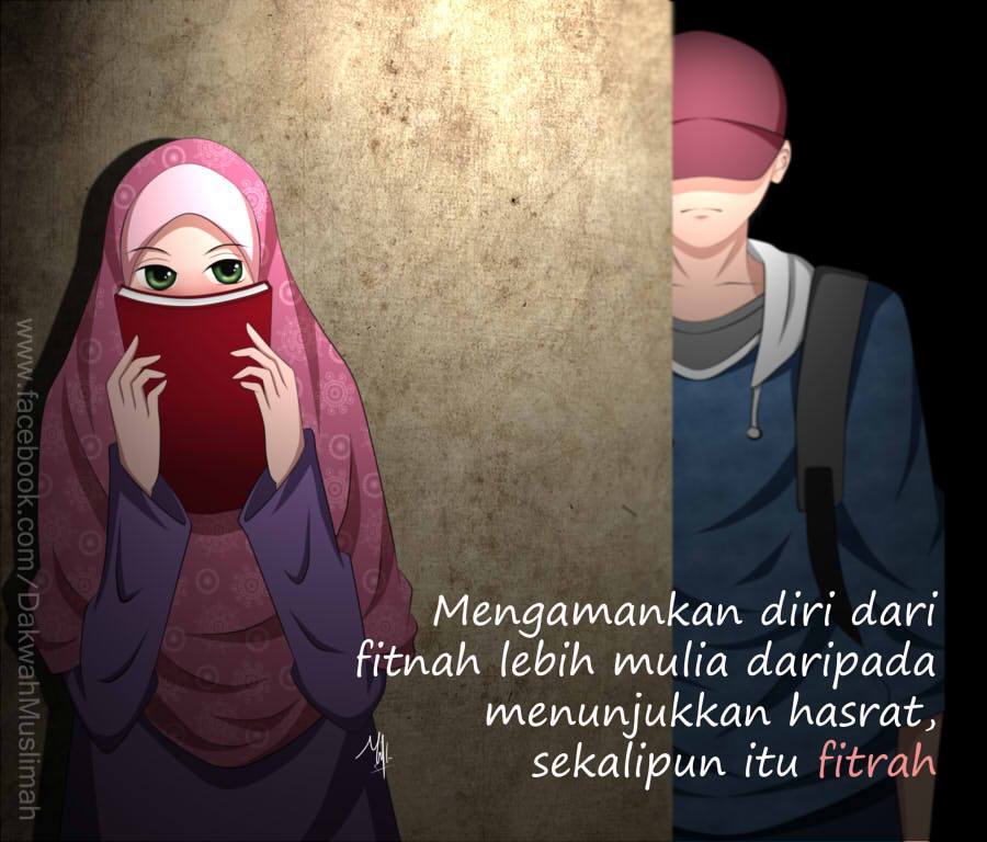 Detail Gambar Kartun Muslimah Jatuh Cinta Nomer 15