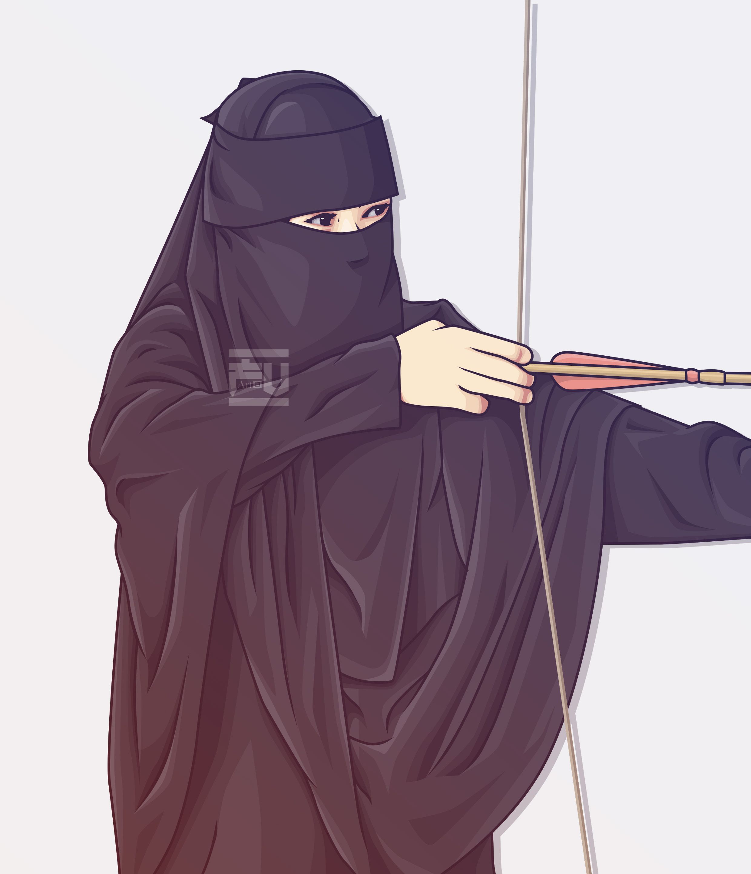 Detail Gambar Kartun Muslimah Pakai Niqab Nomer 2