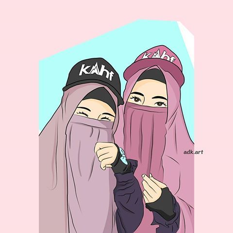 Detail Gambar Kartun Muslimah Persahabatan Nomer 21