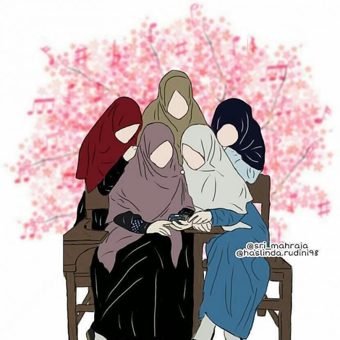 Detail Gambar Kartun Muslimah Persahabatan Nomer 43